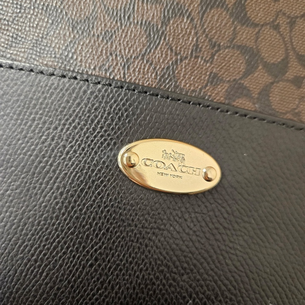 Coach Black and Brown Crossbody Bag / pouch. - Picture 4 of 10